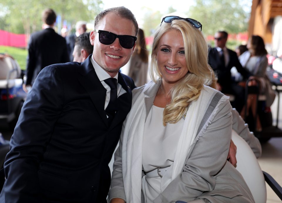  Danny Willett with his partner Nicole Willett at the opening ceremony on Thursday