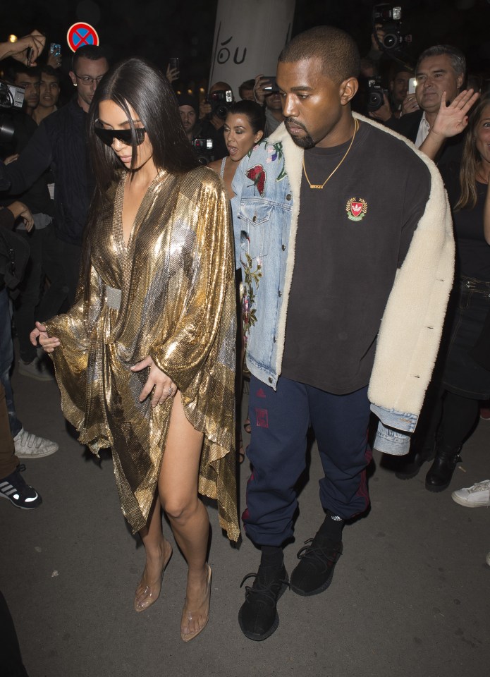  Kim was joined by her rapper husband Kanye West