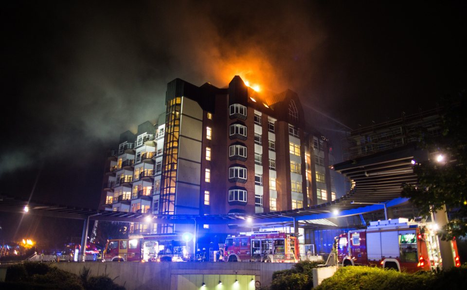  The fire started in the early hours of this morning at the hospital in Bochum, Germany