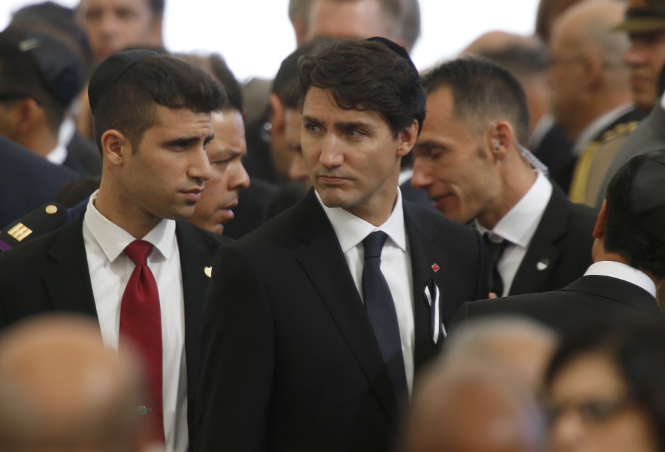  Canadian PM Justin Trudeau was among the VIP mourners in attendance at the service