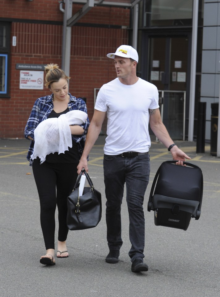  The former Towie star gave birth to Evie in September