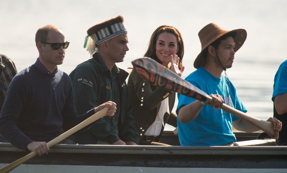  Kate and Wills both got stuck in and helped paddle the war canoe