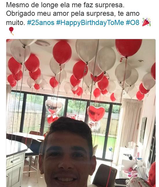  The playmaker sent a thank you to a mystery person for his birthday balloons