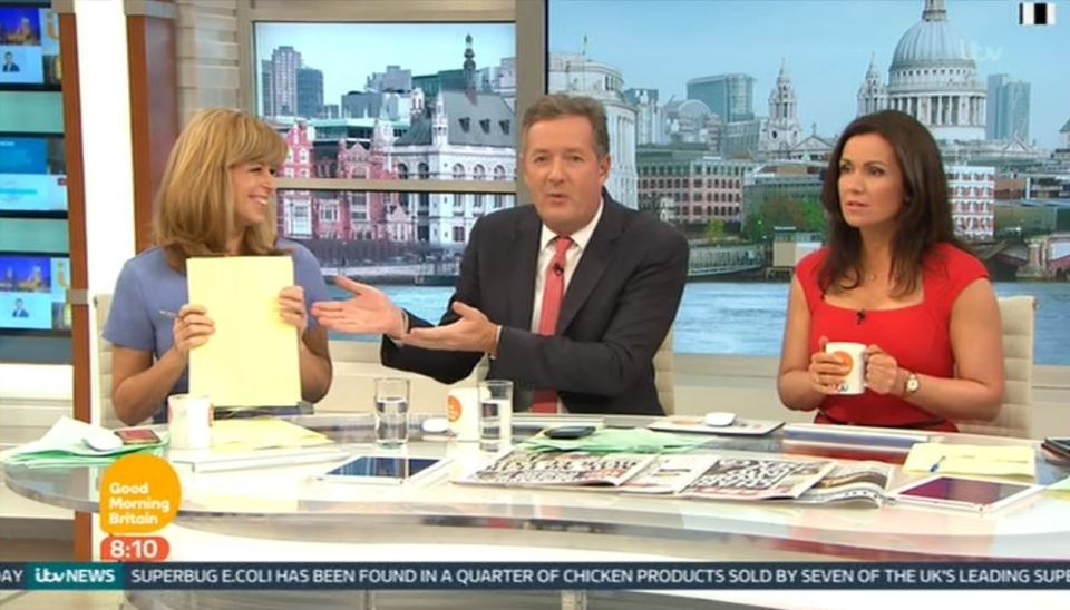 Piers Morgan was not impressed a viewer was asking for Ben Shephard and Kate Garraway, when Kate was sat right next to him