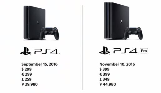  Price points for both the PS4 Pro and PS4 Slim were revealed