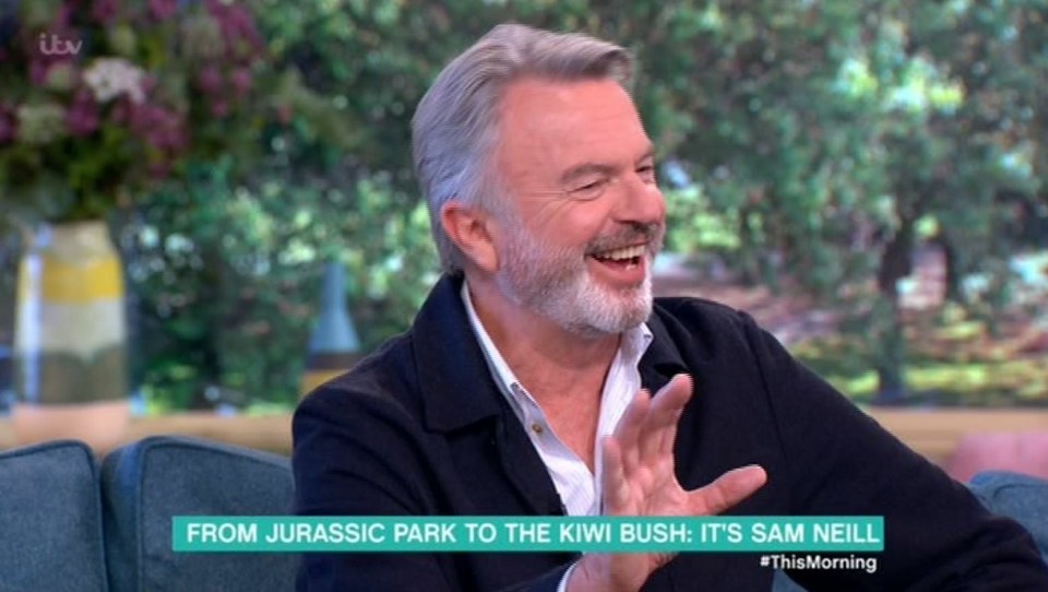  Sam Neill swore on live TV on This Morning