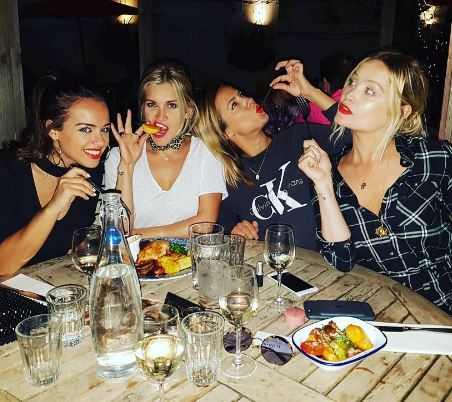 Georgia let her hair down with Laura Whitmore, Ashley Roberts and Caroline Flack