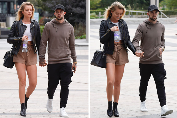 Danny Ings walks hand-in-hand with his possible new girlfriend through Manchester