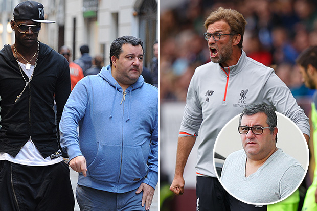 Jurgen Klopp has been branded "a piece of s***" for his treatment towards Mario Balotelli by superagent Mino Raiola