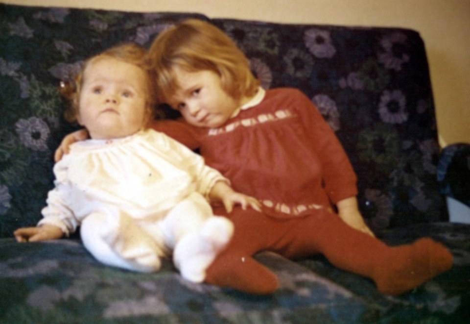 Amanda (right) felt a close bond to her sister Debbie from a very young age 