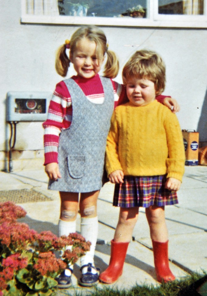  Sister act ... Amanda (left) with Debbie were very close during childhood and can been seen here in Bishops Waltham, Hampshire, in 1974