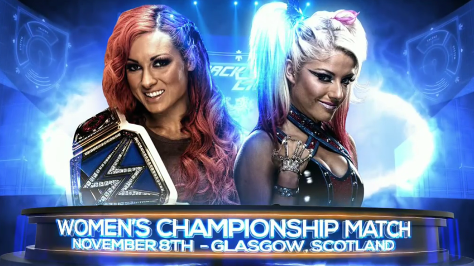  Becky Lynch will defend her Women's Championship against Alexa Bliss in Glasgow on November 8