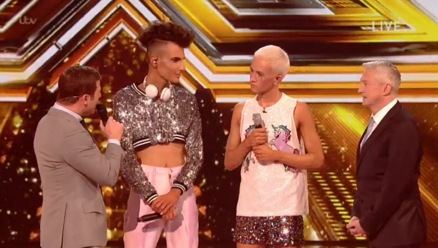  Bratavio have become the first act voted out of this year’s X Factor live finals