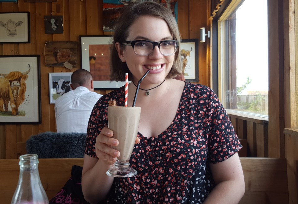  Writer Gem washed down her burger at The Cow with a milkshake