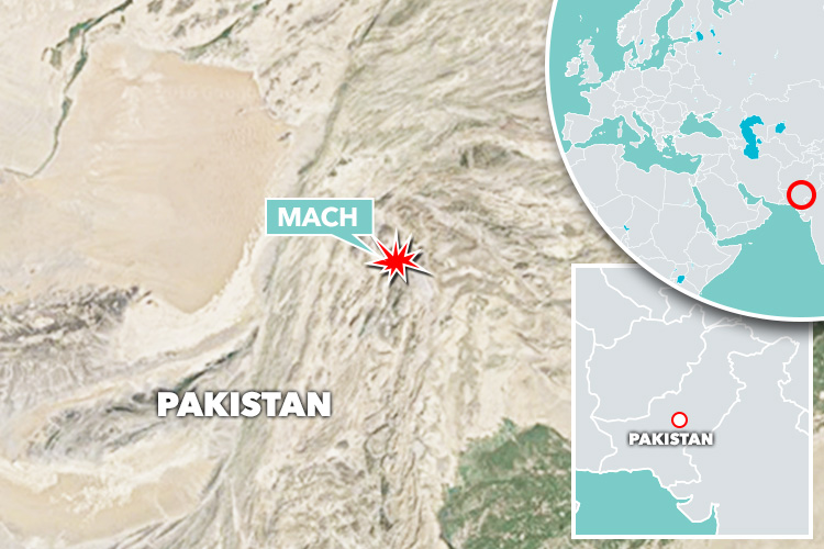 Attack ... Blast went off near Mach in southern Pakistan