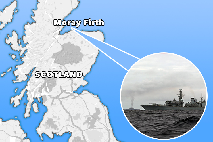  The Russian fleet is believed to have anchored in the Moray Firth off the Scottish coast before heading down the North Sea