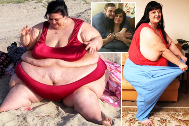 Morbidly obese 50st woman sheds weight after ROMPS with her new man