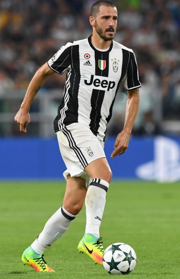 TURIN, ITALY - SEPTEMBER 14: Leonardo Bonucci of Juventus FC in action during the UEFA Champions League Group H match between Juventus FC and Sevilla FC at Juventus Stadium on September 14, 2016 in Turin, Italy. (Photo by Valerio Pennicino/Getty Images)