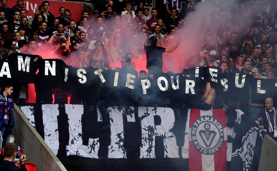  Paris Saint-Germain's Ultras returned for the recent clash with Bordeaux