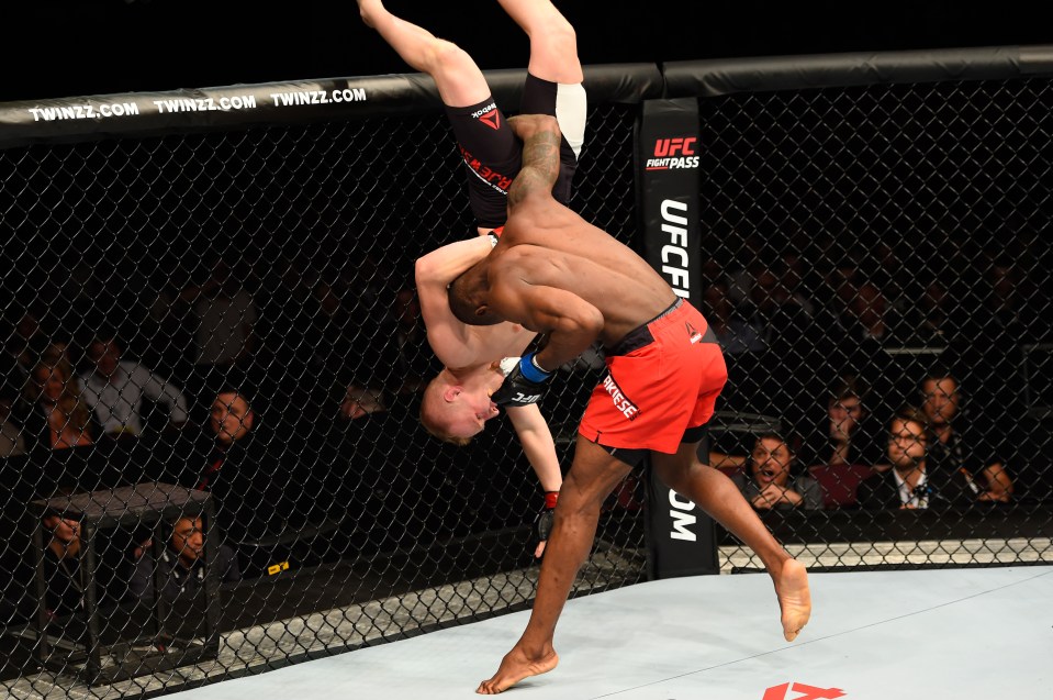  Big slam: Diakiese showed good composure on the ground and some spectacular technique on his feet