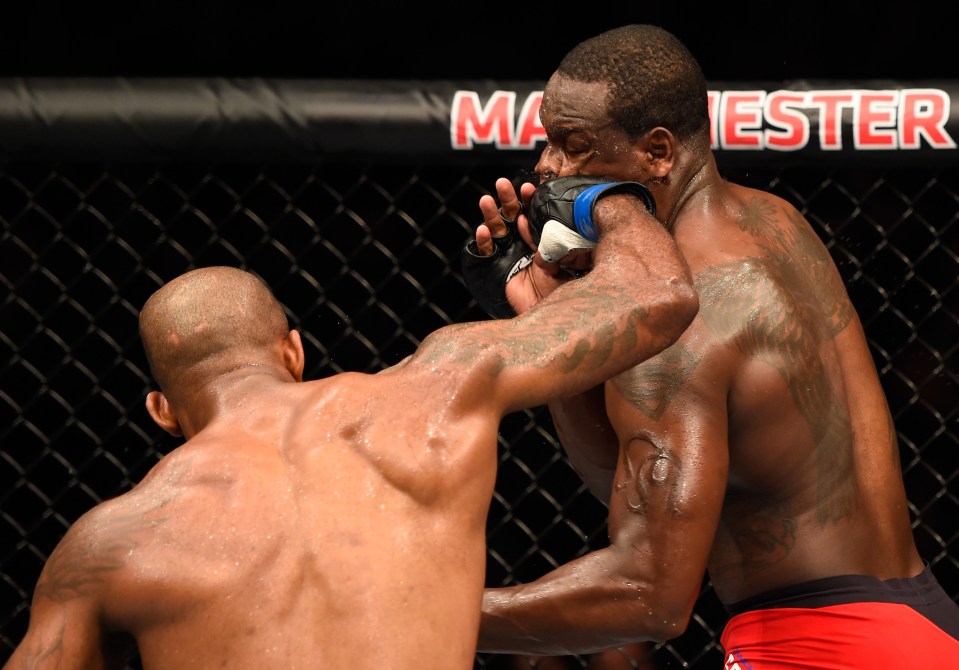  Crushing power: Jimi Manuwa showcased his devastating punch power against Ovince St-Preux