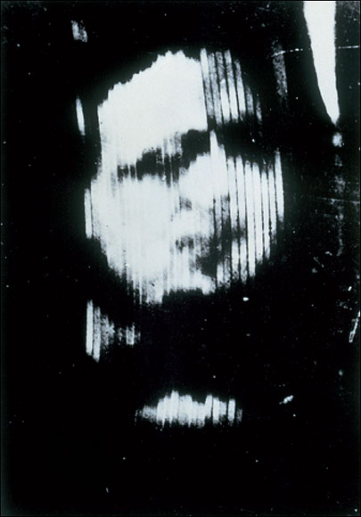  The earliest recorded television image, from 1925-6, showing a human face. The image was produced on Baird’s Televisor and recorded on Phonovision.