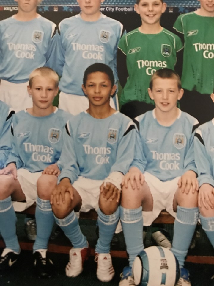  Boxer Marcus Morrison in his days as a Manchester City youth player, before he was released aged 16