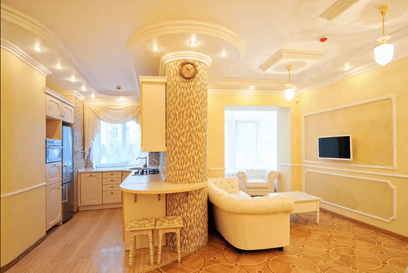  A plush-looking rental in Kiev, Ukrain, where the average price is £28 a night