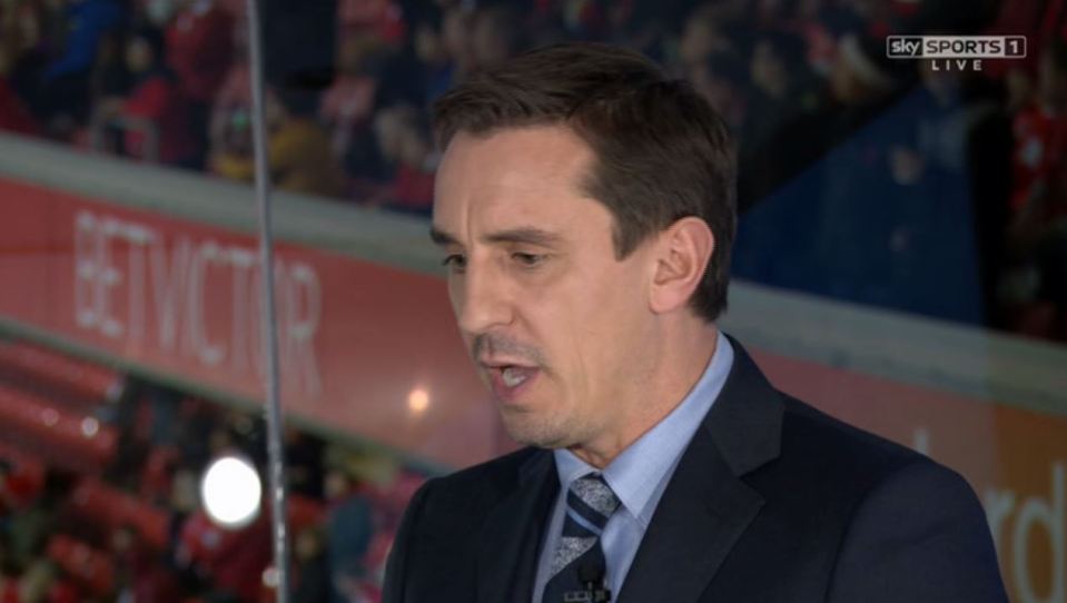  Neville reckons Liverpool will get a huge mental boost if they beat Man Utd