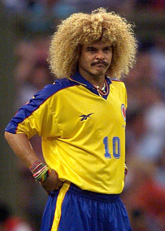  Carlos Valderrama dazzled on the pitch with his skills, and his incredible afro