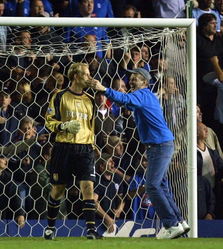  A Birmingham fan slapped Aston Villa goalkeeper Peter Enckelman in 2002