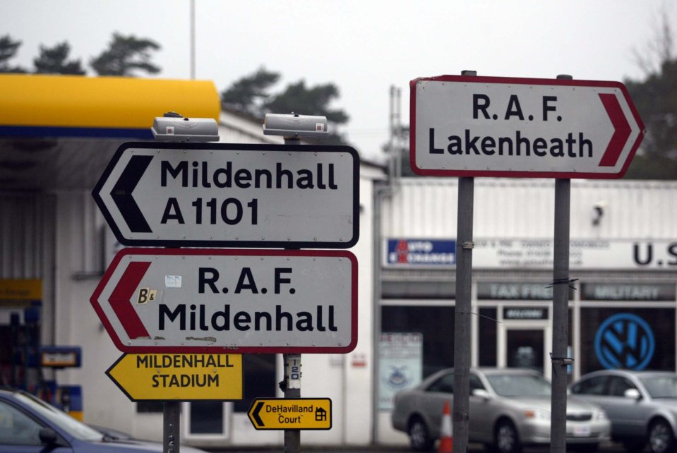  Bases . . . Corrie's phone was detected heading towards RAF Mildenhall in a vehicle