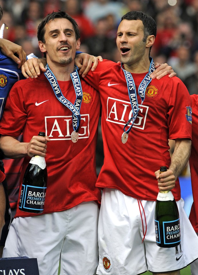  Neville won a host of trophies with his only club Manchester United