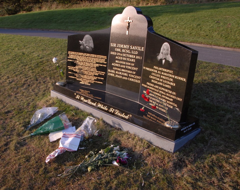  He was initially buried with an extravagant £4,000 headstone, pictured