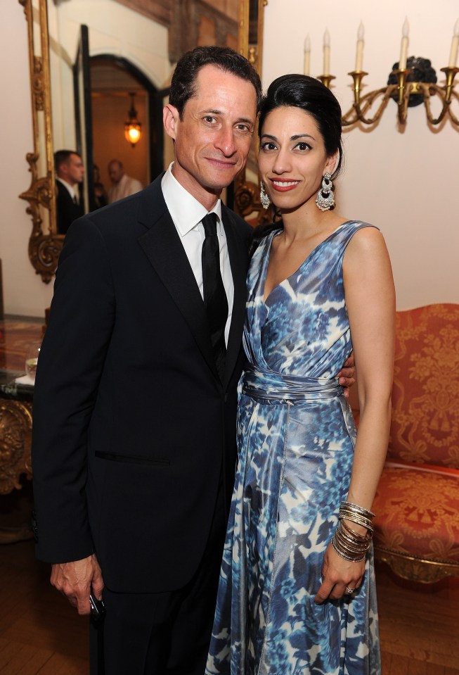  Support . . . Huma has stood by Weiner in the past