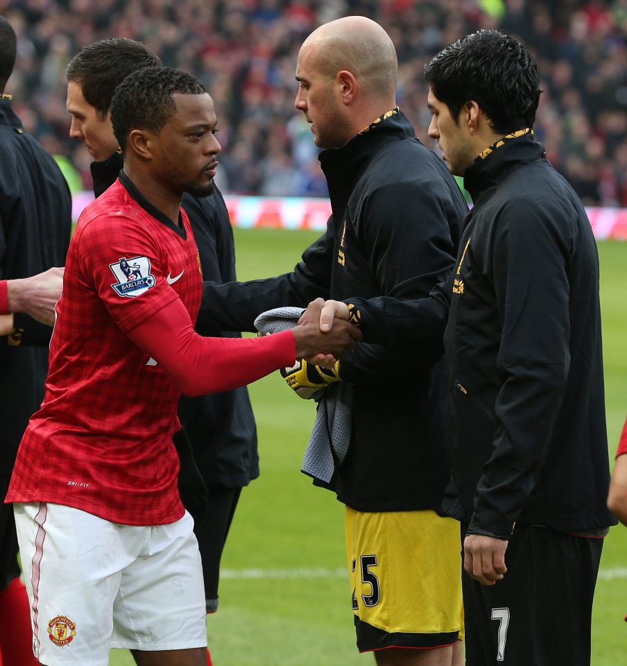  Luis Suarez famously refused to shake hands with Patrice Evra