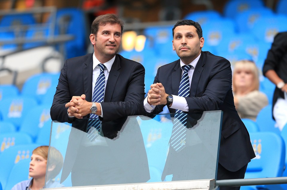  Manchester City's chief executive Ferran Soriano with chairman Khaldoon Al Mubarak