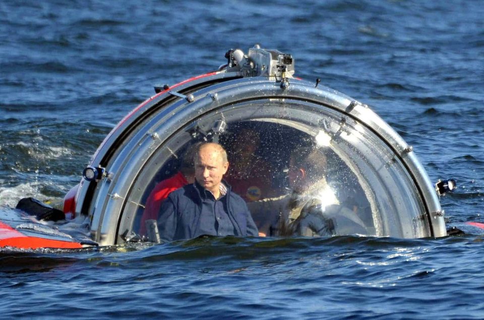  Putin's first outing on board a research vessel came the month before, in the waters near Finland