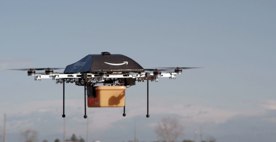  This official Amazon picture shows a drone which look different from the one spotted above Cambridgeshire