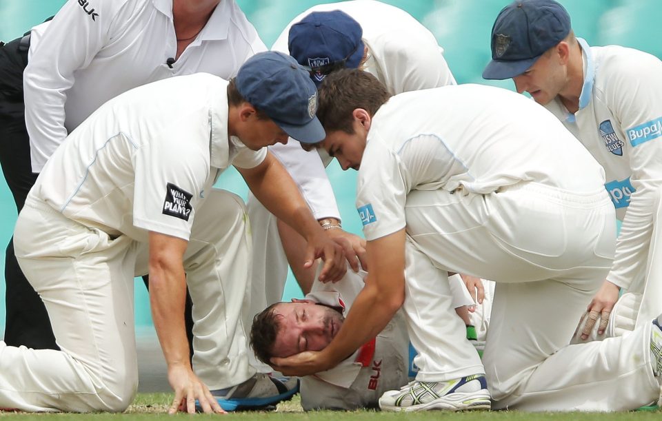  Phillip Hughes never regained consciousness after the ball hit him on the back of the neck causing a brain hemmorrhage