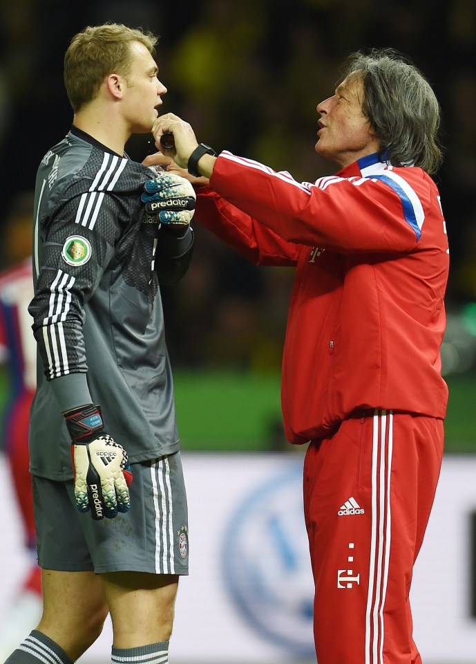  Bayern Munich doctor Hans Wohlfahrt (right) quit after a row with Guardiola