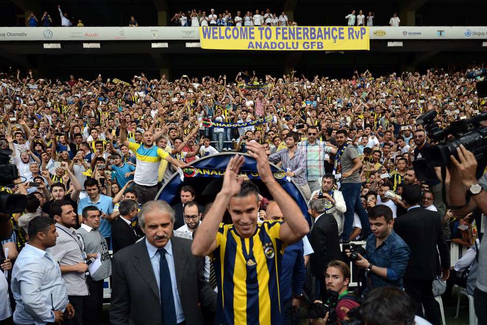  Robin van Persie signed for Fenerbahce from Manchester United in July 2015