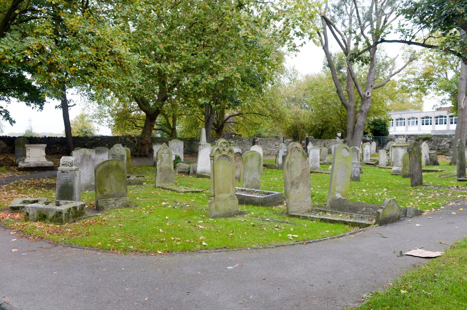  Three of his alleged victims were found slumped against the wall of a nearby churchyard