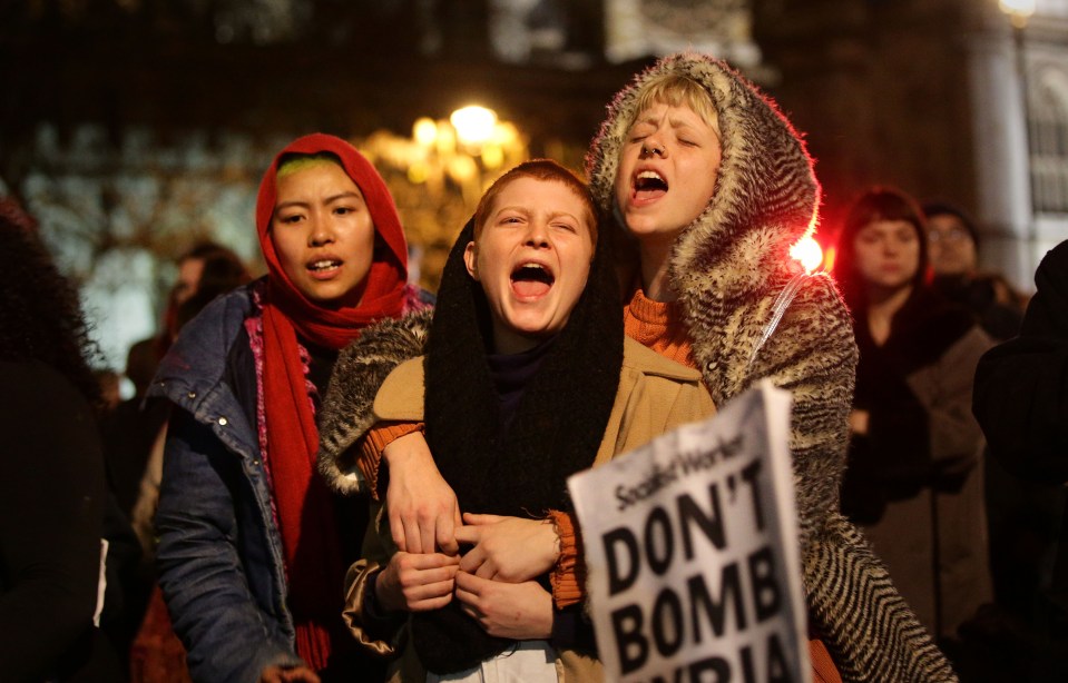  MP Ann Clwyd called on "millions" of people to picket the embassy until the bombing stops