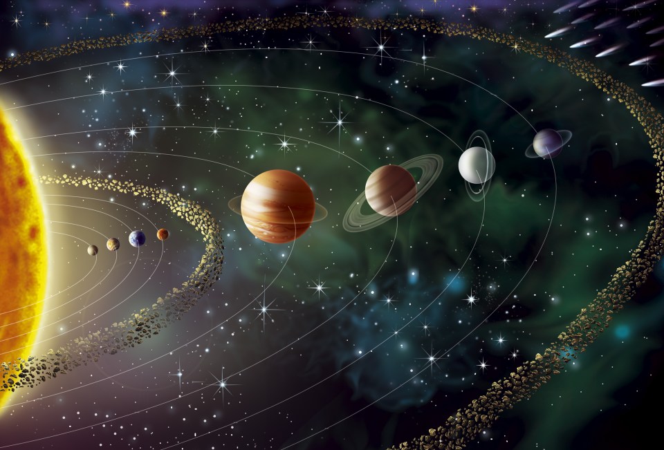  An illustration of our solar system as it looks right now