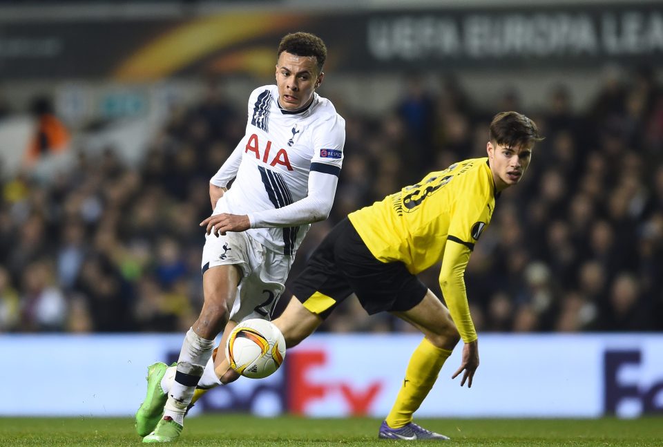  Weigl in action against Spurs in the Europa League last season