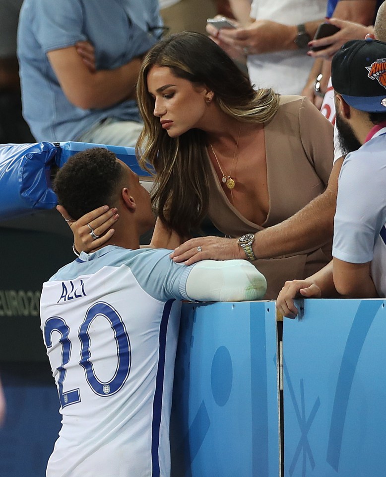  Ruby was in the stands to console Alli after their Euro 2016 exit