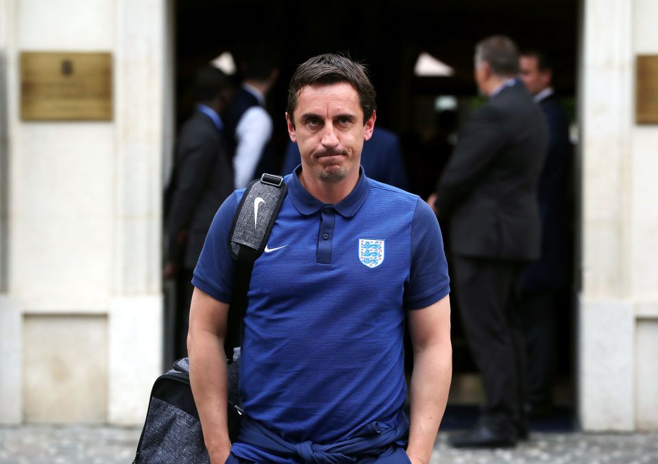  Gary Neville was part of Roy Hodgson's coaching team that had a disastrous Euro 2016 exit to Iceland