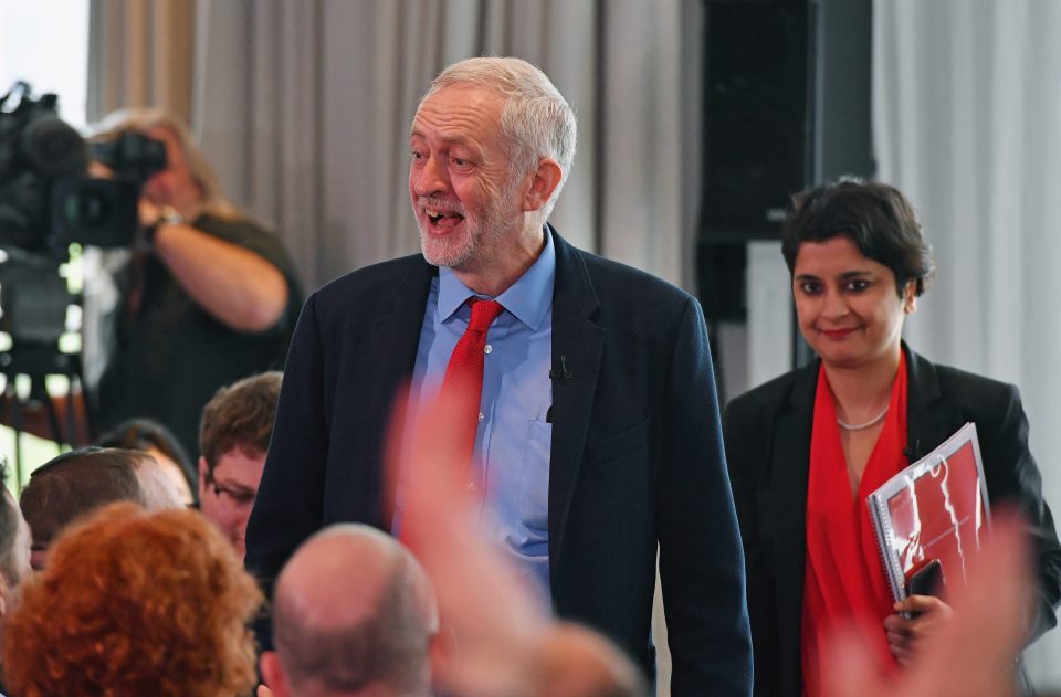  Jeremy Corbyn and Shami Chakrabarti at the launch of Labour's anti-Semitism report - which Diane Abbott says has some 'really tough recommendations'