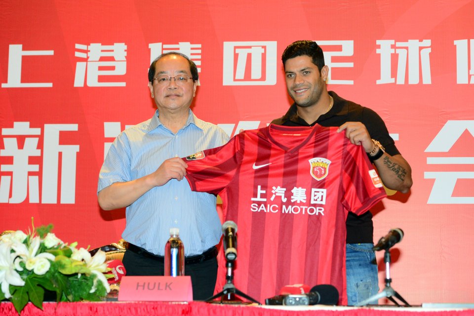  Shanghai SIPG striker Hulk is the world's 3rd highest paid player